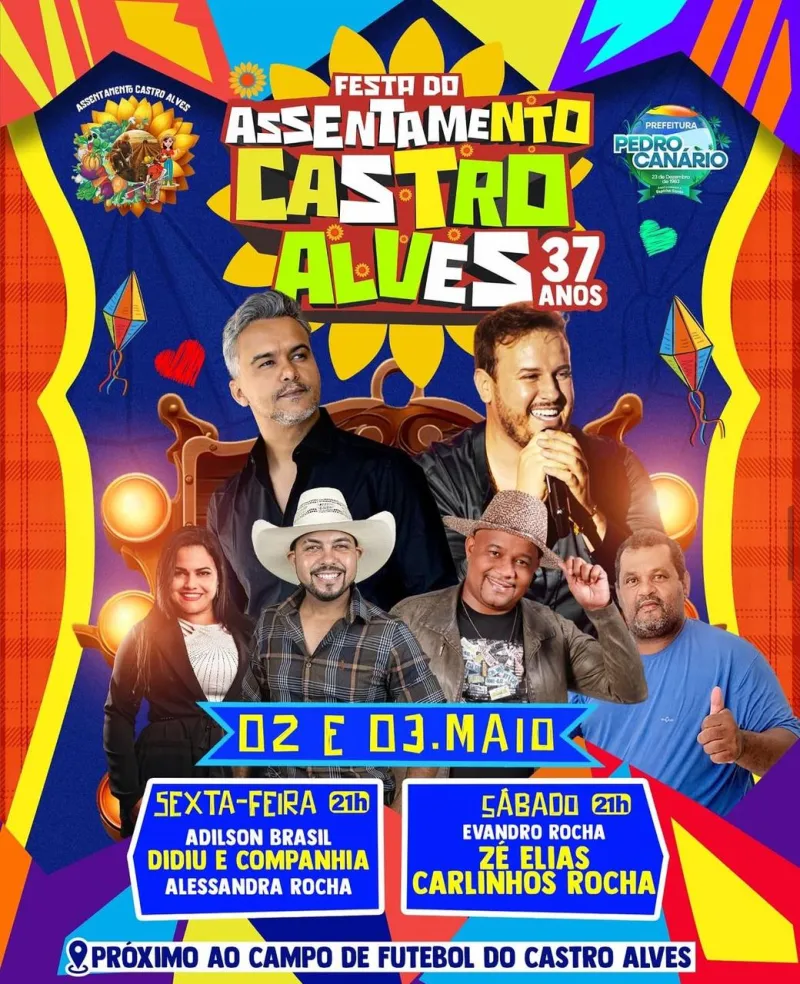 Assentamento Castro Alves celebra 37 anos com festa e shows musicais em Pedro Canário