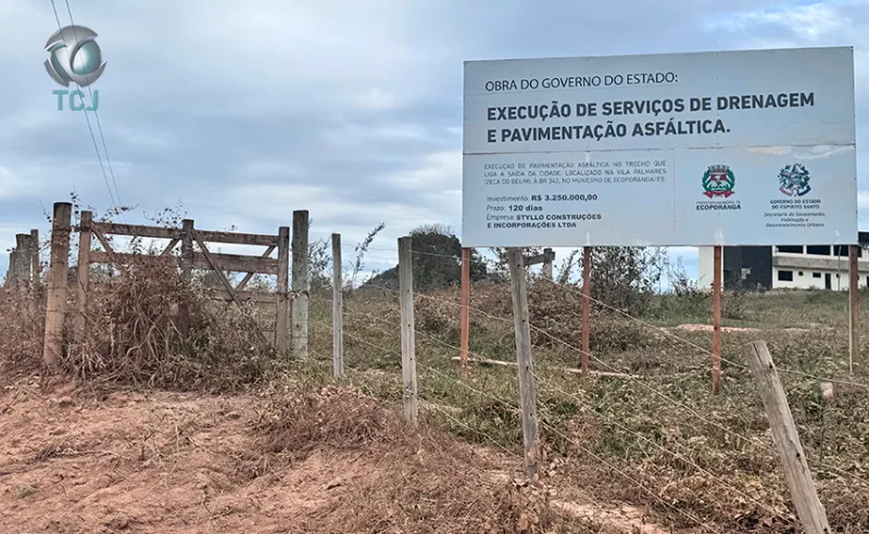 Obra de pavimentação avança na Vila Palmares, em Ecoporanga