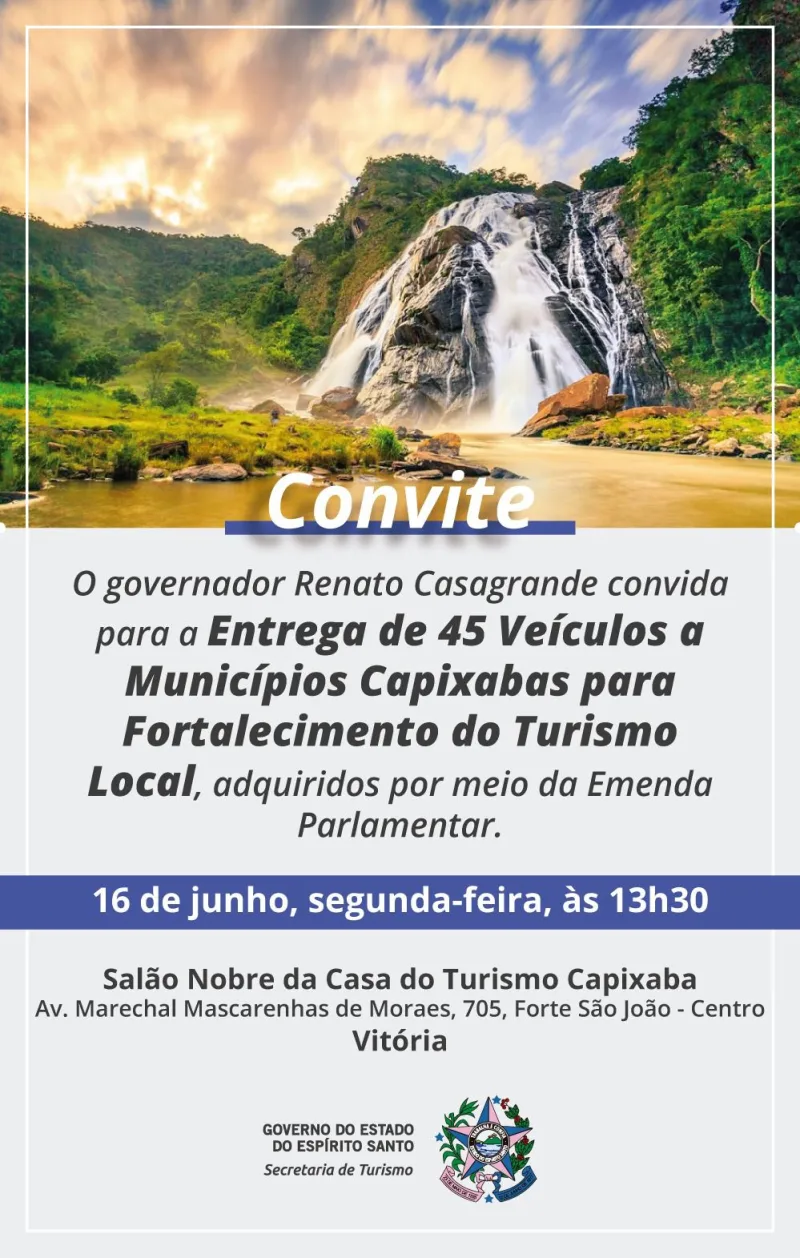 Deputado Gilson Daniel entrega 45 veículos para fortalecer o turismo em municípios capixabas