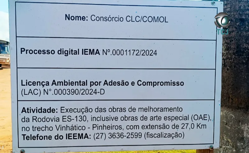 Obra da ES-130 avança com terraplanagem e impulsiona desenvolvimento no Norte do Espírito Santo