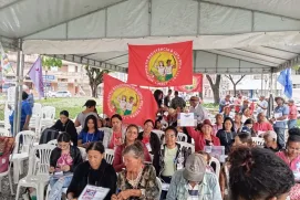 Famílias do Acampamento Marielle Franco reforçam luta por terra e vida em ato em Vitória